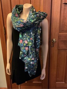 Palme Artistic botanical cotton print scarf